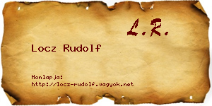 Locz Rudolf névjegykártya